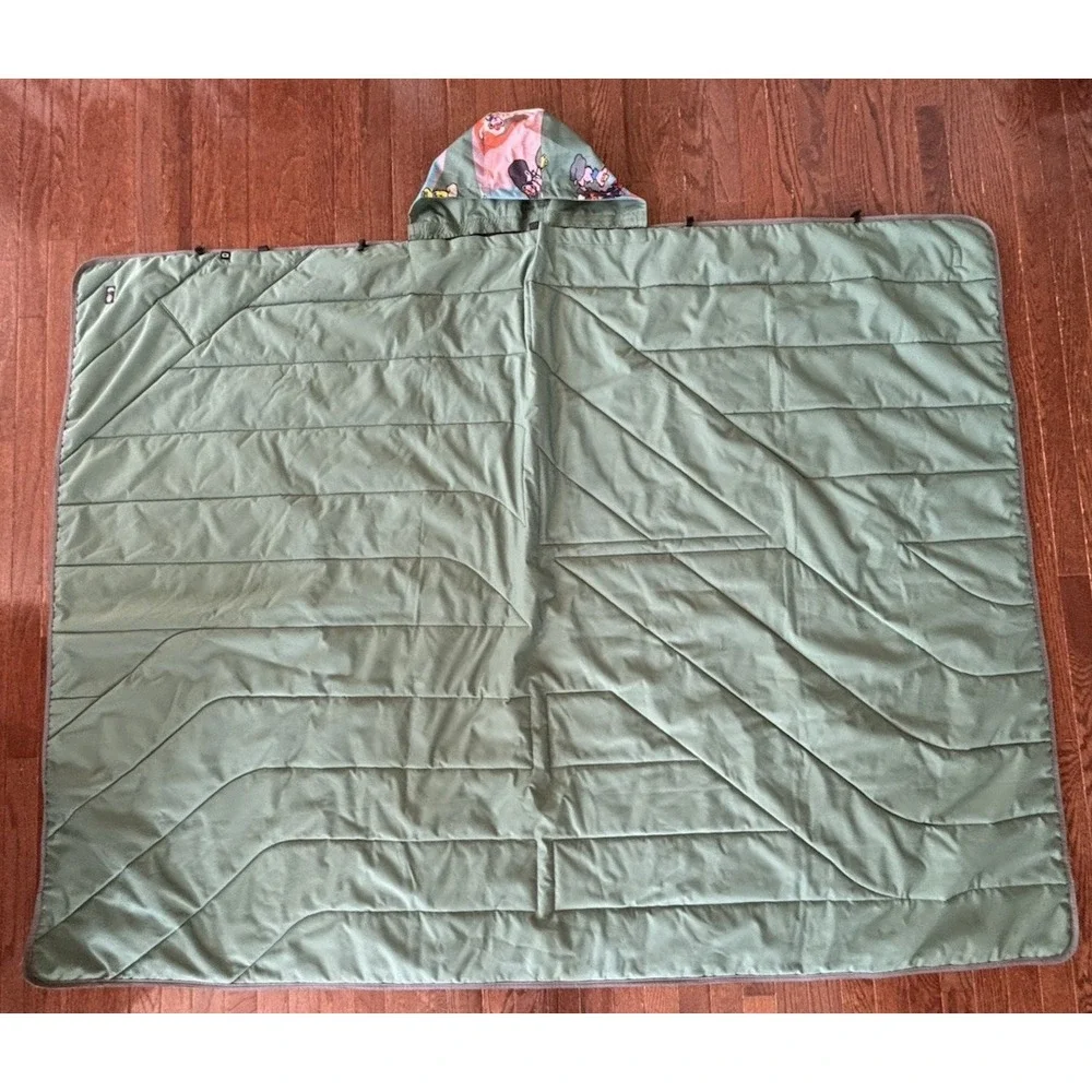 Grateful Dead Terrapin Sunshine Water Resistant PONCHO Poly Shell Hooded RARE